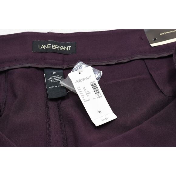 NEW Lane Bryant Women's Houston Trouser Wide Leg Pants Purple Size 28 NWT - Picture 7 of 8